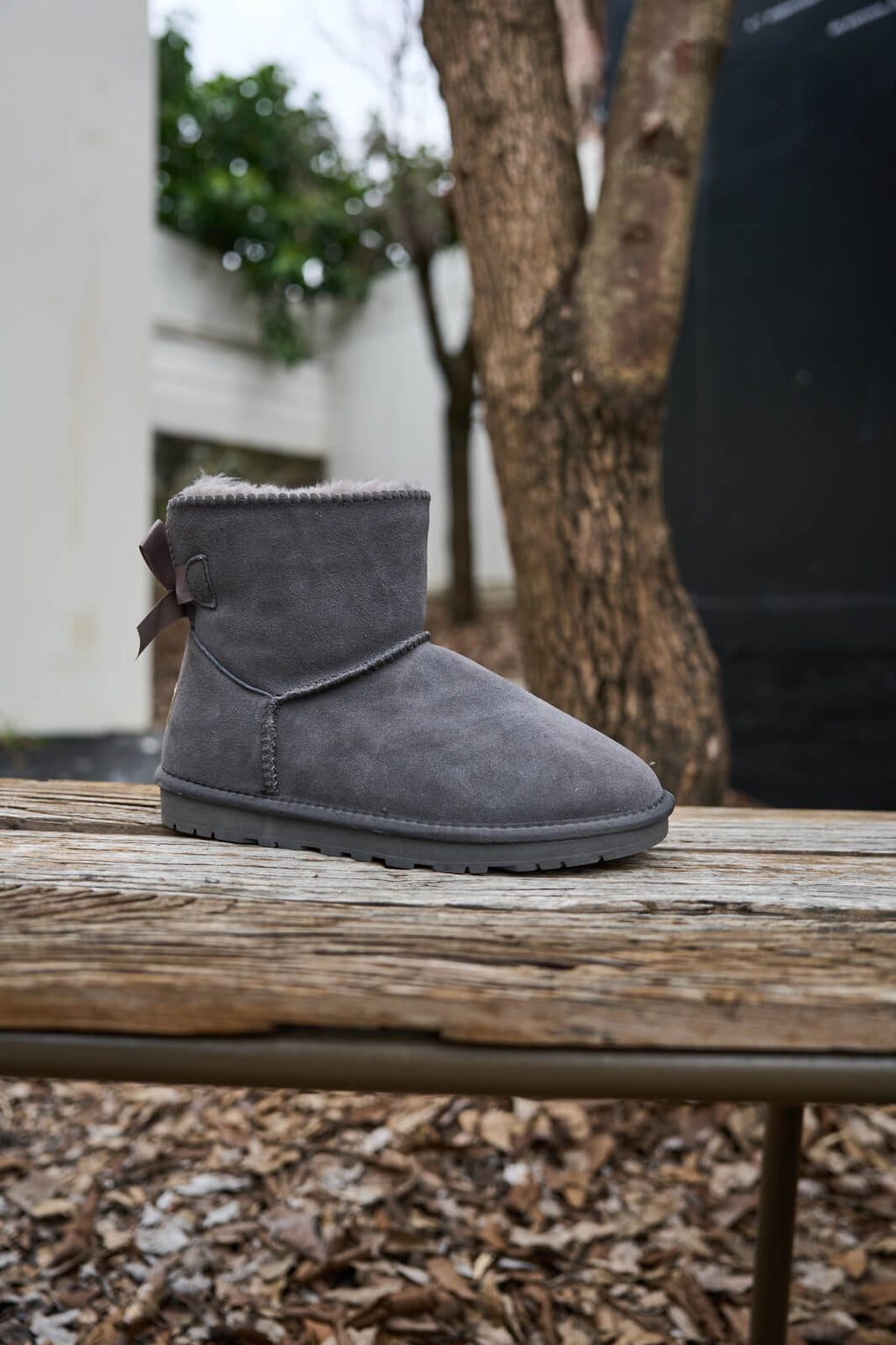 UGG Bailey Bow UGG Mini Boots - Grey