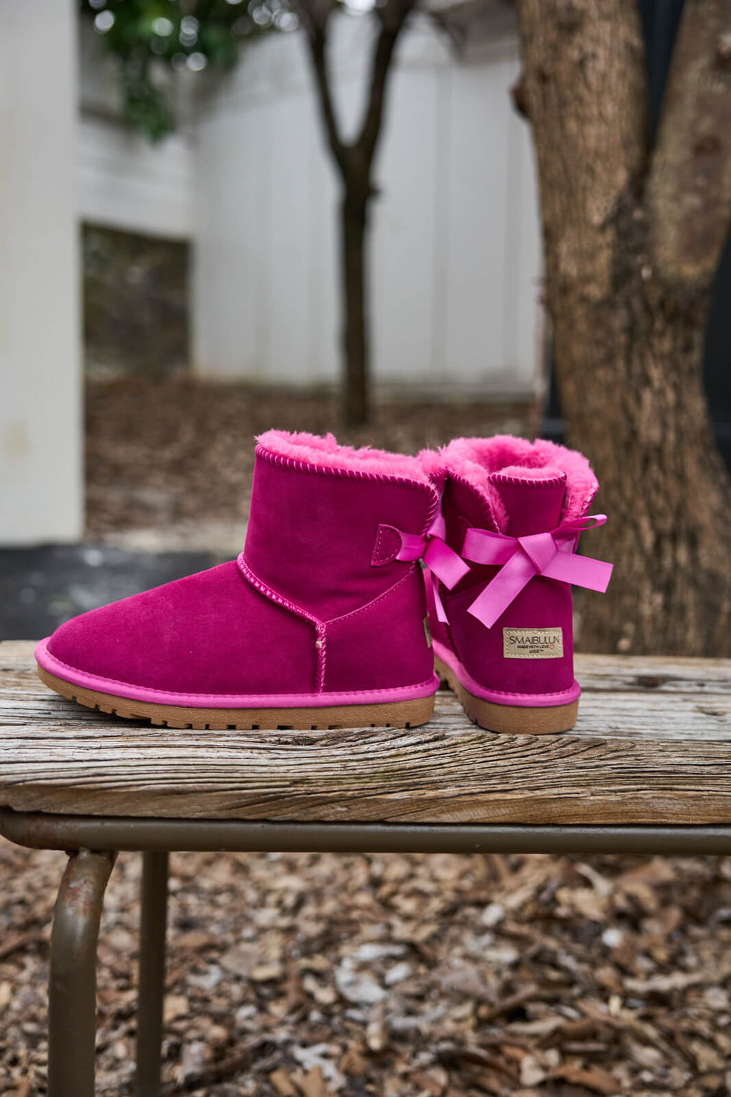 UGG Bailey Bow UGG Mini Boots - Fuchsia