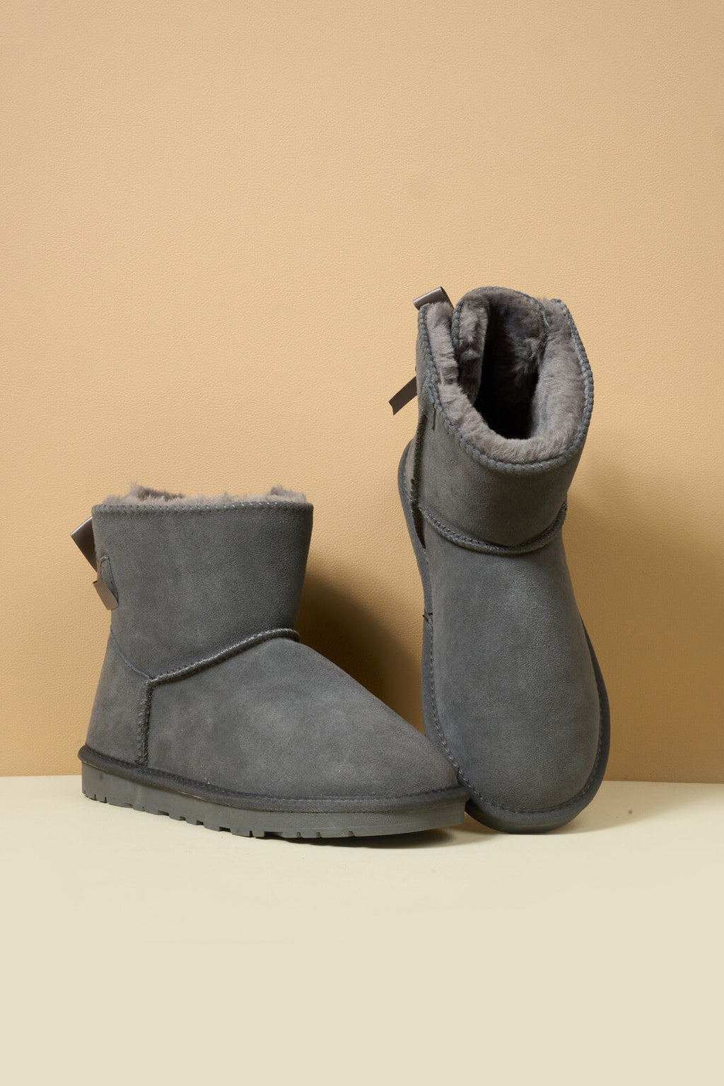 UGG Bailey Bow UGG Mini Boots - Grey