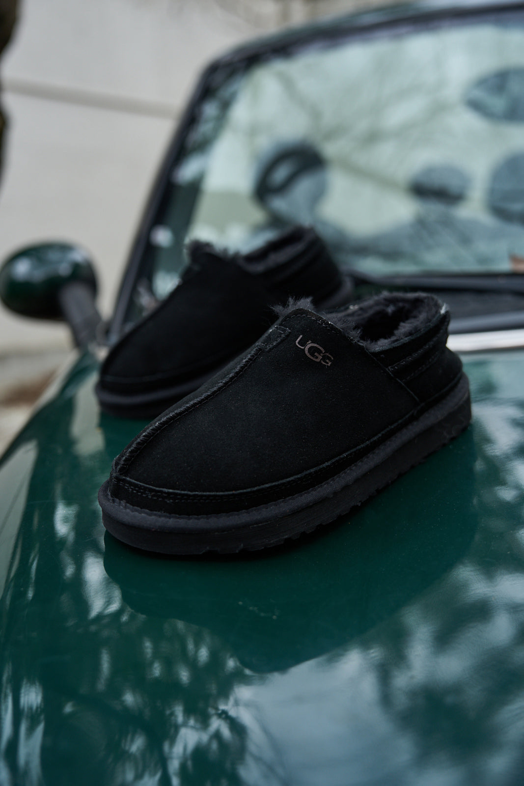 UGG Brisk Feels Wool Blend Slipper Boot - Black
