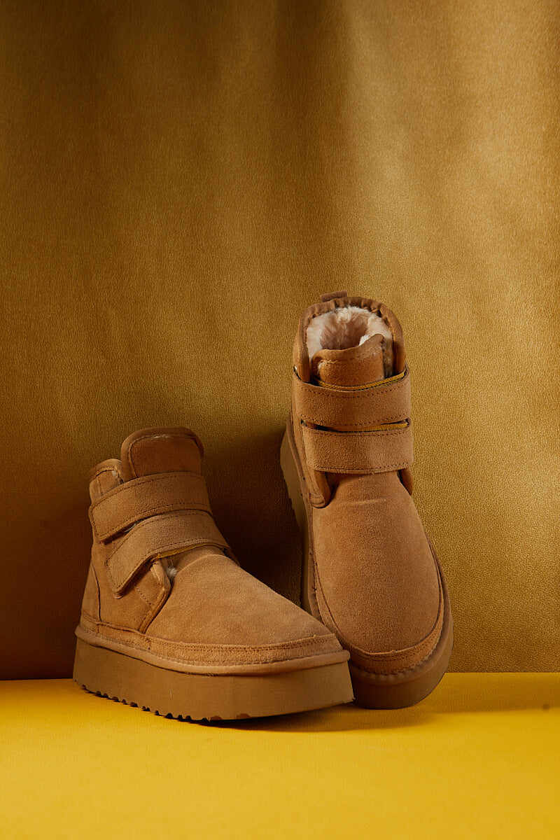 UGG Arlene Suede Platform Boots - Chestnut